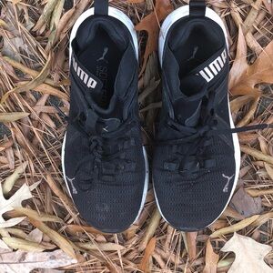 Puma women's Black and White Athletic Shoes